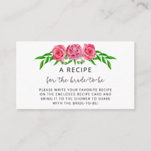 Brudens röda blomsterrecept tilläggskort