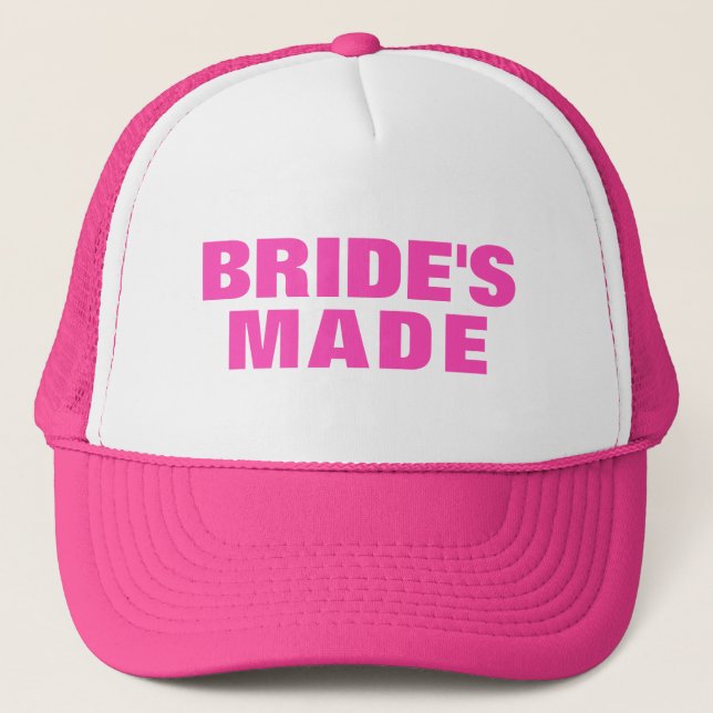 Brudens Rosa Text Truckerkeps (Framsida)