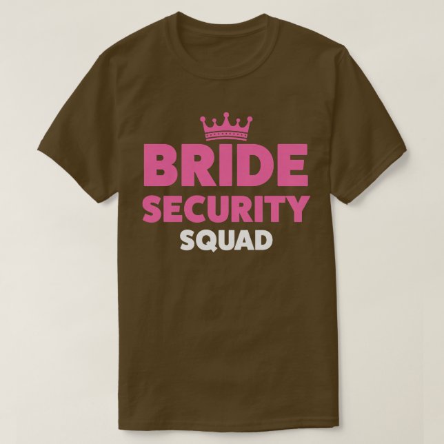 Brudens säkerhetsteam brudar  t shirt (Design framsida)