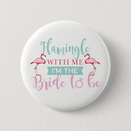 brudens sida AlohaTeam Bride Flamingle Badges Knapp
