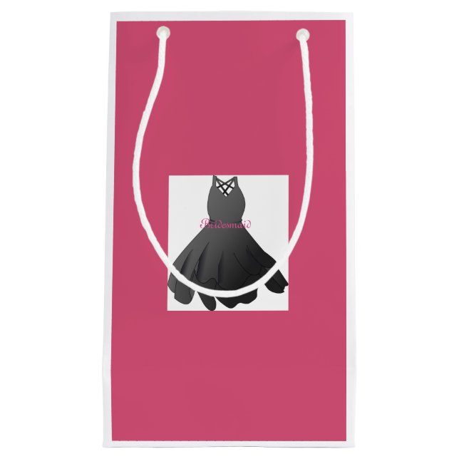 Brudens sida Bridesmaid Dress Rosa Gift Bag (Framsidan)