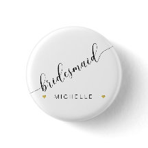 Brudens sida Bridesmaid Script Simple Modern Heart