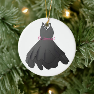 Brudens sida Bröllop Dress Bridesmaid Ornament