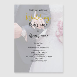 Brudens sida firande magnetisk inbjudningskort