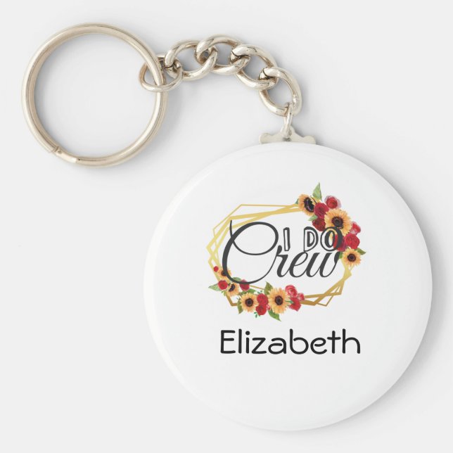 Brudens sida, jag är besättning, solblommor, Ro Nyckelring (Framsidan)