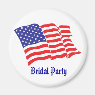 Brudens sida Patriotic Bröllop Magnet