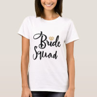 Brudens sida-skjortor, bridesmaider, Bride Squad