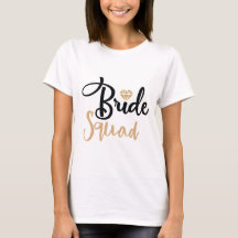Brudens sida-skjortor, bridesmaider, Bride Squad
