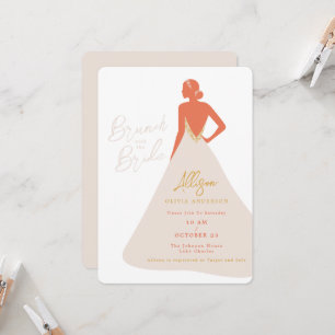 Brudens silhuett i haute couture-klänning Bridal B Inbjudningar