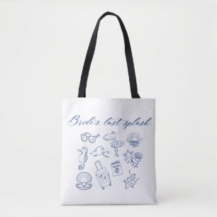 Brudens Sista Dyktur Design Ocean Beach Sista Fe Tygkasse
