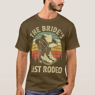 Brudens Sista Rodeo Bröllop Brudtärna Cowboy T Shirt