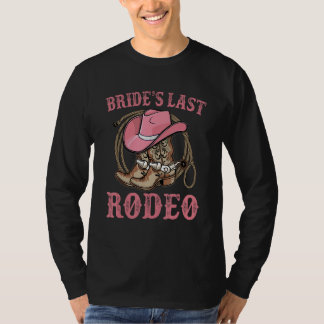 Brudens Sista Rodeo Cowgirl Hatt Möhippa T Shirt