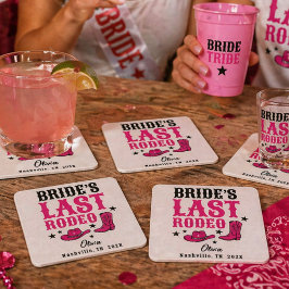 Brudens Sista Rodeo Western Möhippa Fest Underlägg Papper Kvadrat