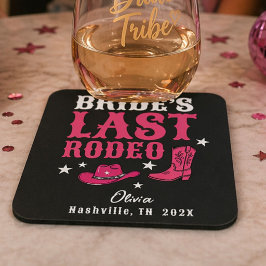 Brudens Sista Rodeo Western Möhippa Fest Underlägg Papper Kvadrat