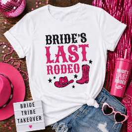 Brudens Sista Rodeo Western Möhippa Rosa T Shirt