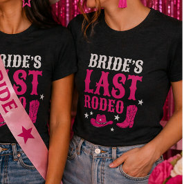 Brudens Sista Rodeo Western Sängkammarparty Rosa T Shirt