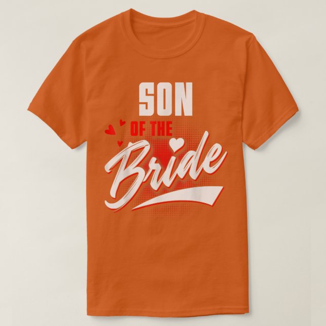 Brudens son Bröllopsfest Matchande bröllopsparty  T Shirt (Design framsida)