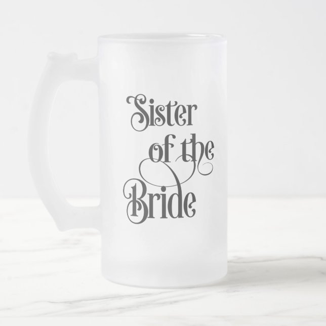 Brudens syster frostat ölglas (Vänster)