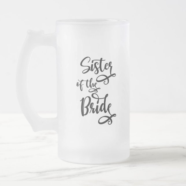 Brudens syster frostat ölglas (Vänster)