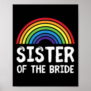 Brudens syster Lgbt lesbisk bröllop möhippa Poster