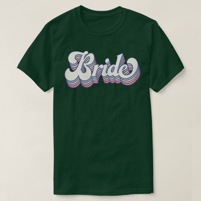 Brudens Syster Sällskap Bröllop Retro T Shirt (Design framsida)