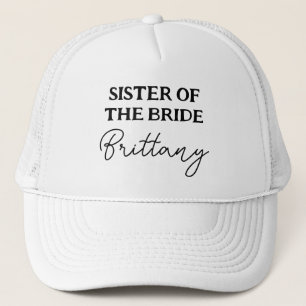 Brudens syster Syster Bachelorette Svart Och Vitt Keps