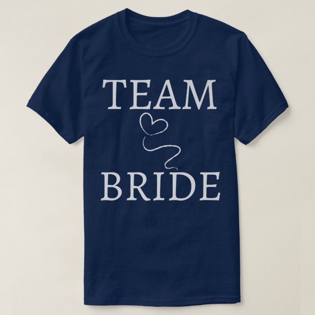 Brudens Team Bröllop Squad Roligt Bröllop Brud T Shirt (Design framsida)