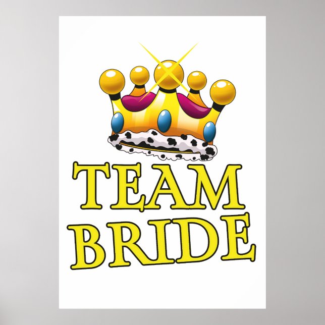 Brudens team bröllopskrona poster (Framsidan)