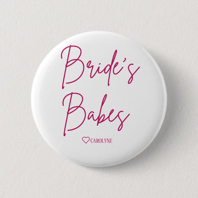 Brudens tjejer Möhippa Pinback-knapp Knapp (Framsida)