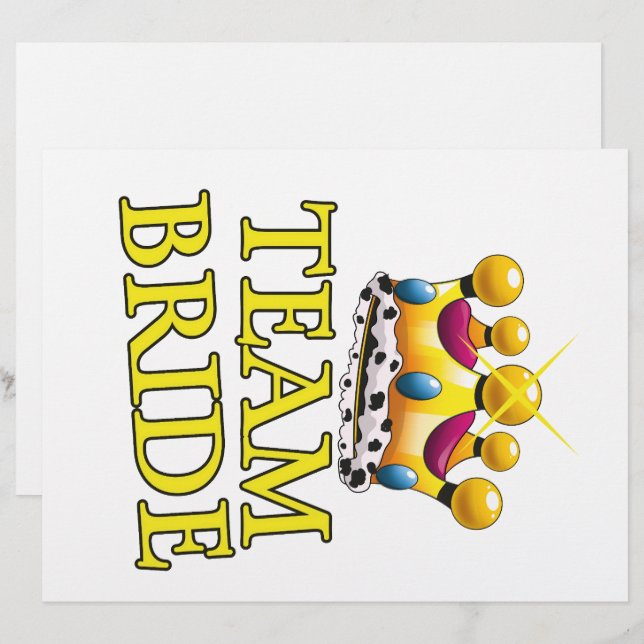 Brudens troup wedding crown brevhuvud (Fram/baksida)