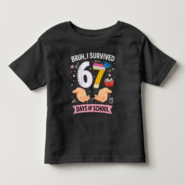 Bruder jag överlevde 67 dagar i skolan t shirt (Framsida)