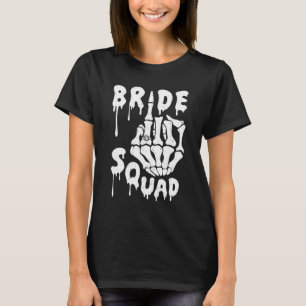 Brudgäng Skelett Hand Rolig Halloween Sjunger In T Shirt