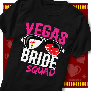 Brudgäng Vegas Sängkammarbrud Casino Solglasögon T Shirt