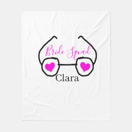 Brudgrupp rosa svarta googles hjärta brudtärna  fleecefilt