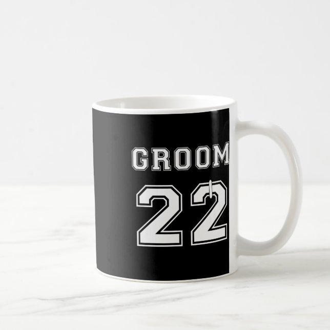 Brudgum 2022 Förlovningsfest Matchande Smekmånad B Kaffemugg (Höger)