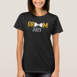 Brudgum 2023 för bröllop eller svensexa Matchande T Shirt