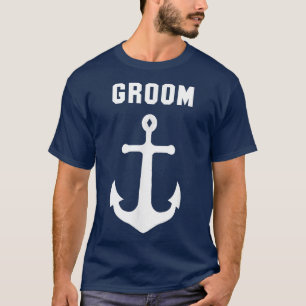 Brudgum Anchor Nautisk Present Segelbåt Yacht857 T Shirt