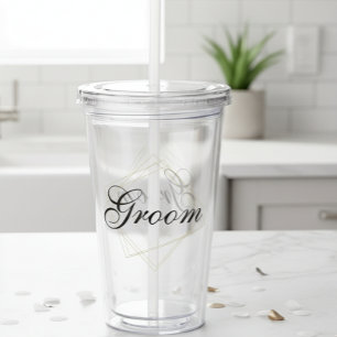 Brudgum Anpassningsbar Present Bröllop Take Away Mugg