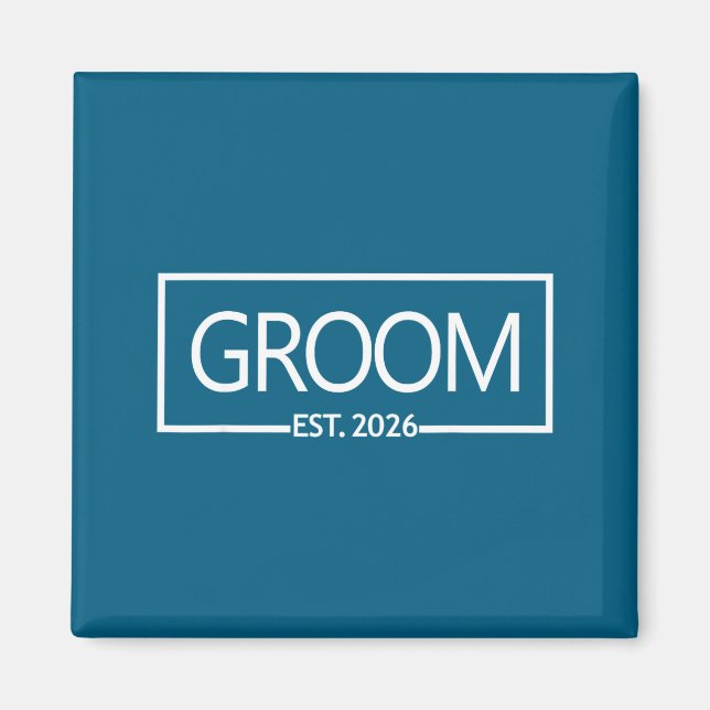 Brudgum är 2026 framtida make bröllop ungkarl magnet (Framsidan)