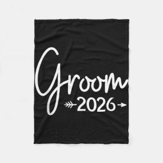 Brudgum är 2026 gift bröllop brudparti fleecefilt
