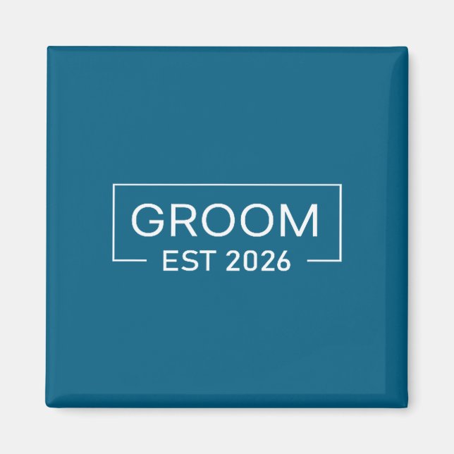 Brudgum är gift Bröllop Engagemang Bröllopssäsong Magnet (Framsidan)