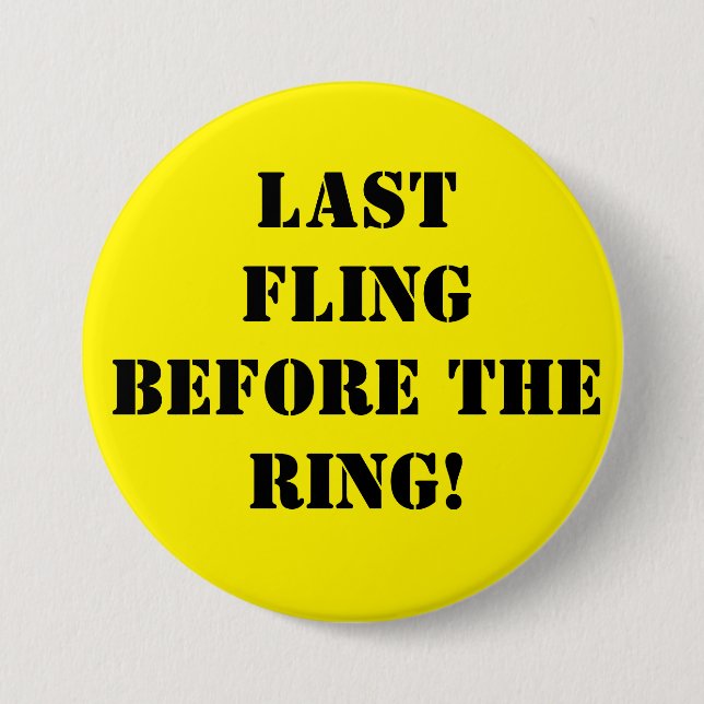 Brudgum att vara svensexa pin badge knapp (Framsida)