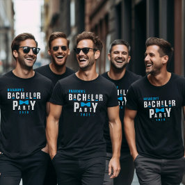 Brudgum Blå Flibbons Sällskapsfest T Shirt