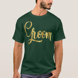 Brudgum Bröllopsfest Brud Manus Pojkkarl T Shirt