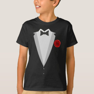 Brudgum Bröllopskostym Svart Slipskojig Sängkammar T Shirt