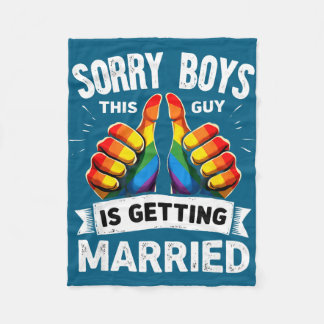 Brudgum brud gay stolthet ledsen pojkar den här ki fleecefilt