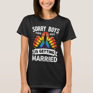 Brudgum brud gay stolthet ledsen pojkar den här ki t shirt