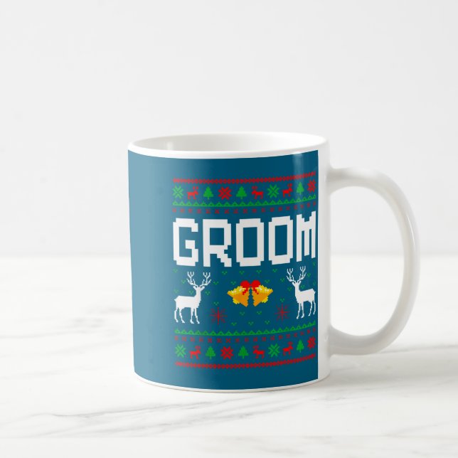 Brudgum brud nygift par ful jultröja  kaffemugg (Höger)