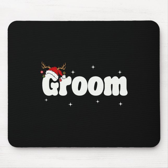 Brudgum Brud Tomte Par Julkläder Xmas P Musmatta (Framsidan)