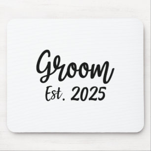 Brudgum Est. 2025 Mäns bröllop engagemang fest Bru Musmatta